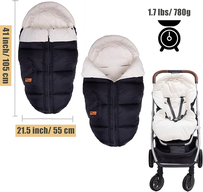 Weatherproof Winter Footmuff for Stroller Toddler, Univerisal Footmuff Infant and Toddler, Outdoor Waterproof Winter Walks Baby Stroller Bunting Bag/Sleeping Sack
