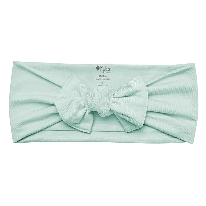 KYTE BABY Rayon Made From Bamboo Bow, (0-3 Months, Sage)