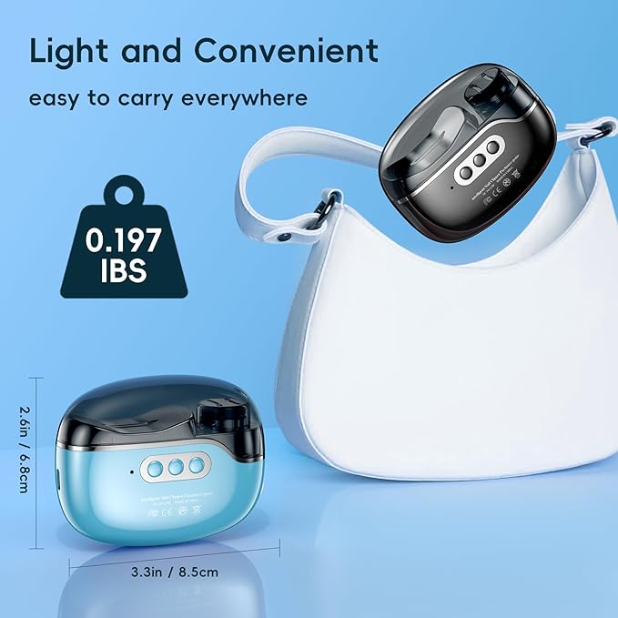 Electric Nail Trimmer, Safe & Easy Electric Nail File, Baby Nail Clipper & Nail Trimmer Kit for Newborn, Toddler, or Children Fingernails LED Light, Storage Case (Blue)