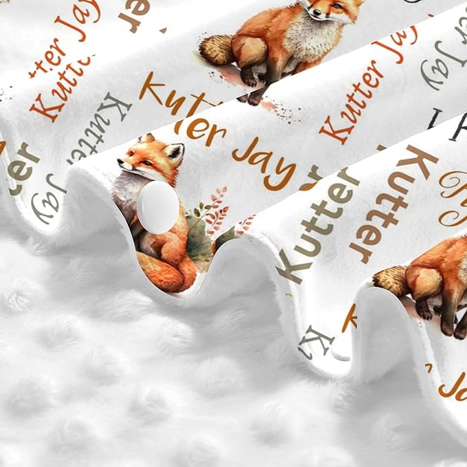 Personalized Winter Carseat Cover for Baby Custom Name Car Seat Canopy for Newborn Baby Boys Girls 2 in 1 Mom Nursing Breastfeeding Covers Fox Minky Baby Carrier Stroller Covers