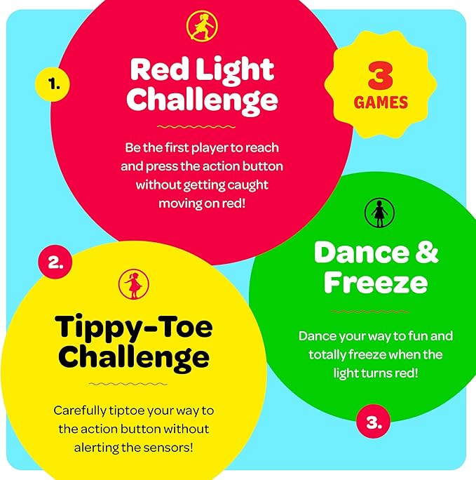 Imagineers Red Light Challenge Game for Kids - 3 4 5 6 Year Old Boy Birthday Gift - Girls Toys for Ages 5-7 - Kids Games for Age 4-8 for 4 Year Old Girl & Boys - Party Games