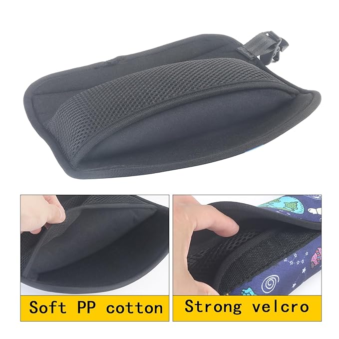 Car Seat Belt Pillow for Kids with Clips,Seat Strap Belt Covers Pad Cushion,Car Seatbelt Cover Pillows for Toddlers(Space Blue)