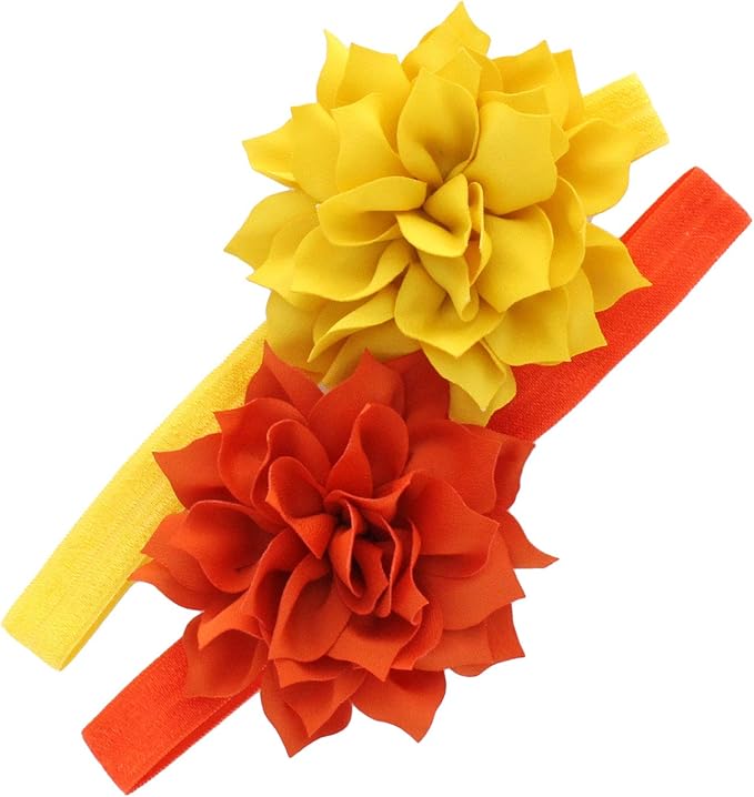 My Lello Petal Flower Headbands Baby - Girls - Toddler Stretchy Elastic Pair
