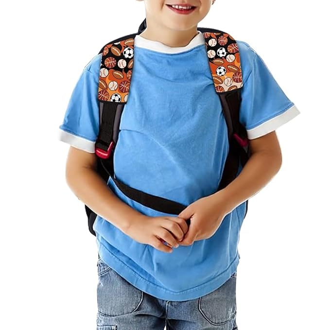 Biyejit Balls Pattern 2 Pieces Set Seat Belt Cover for Kids, Soft Anti-Skid Seat Belt Cushion for Children, Car Seat Belt Pads Cover for Boys Teens