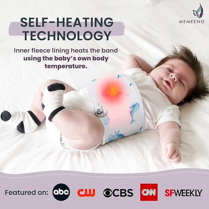 Colic & Gas Relief Baby Belly Band - Ceta (Whale)