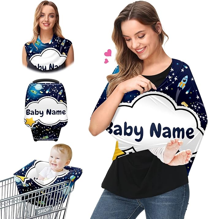 Baby Car Seat Stroller Cover Nursing Cover New Mom Breastfeeding Scarf Soft Stretchy Infant Carrier Cover Car Canopy Coverage