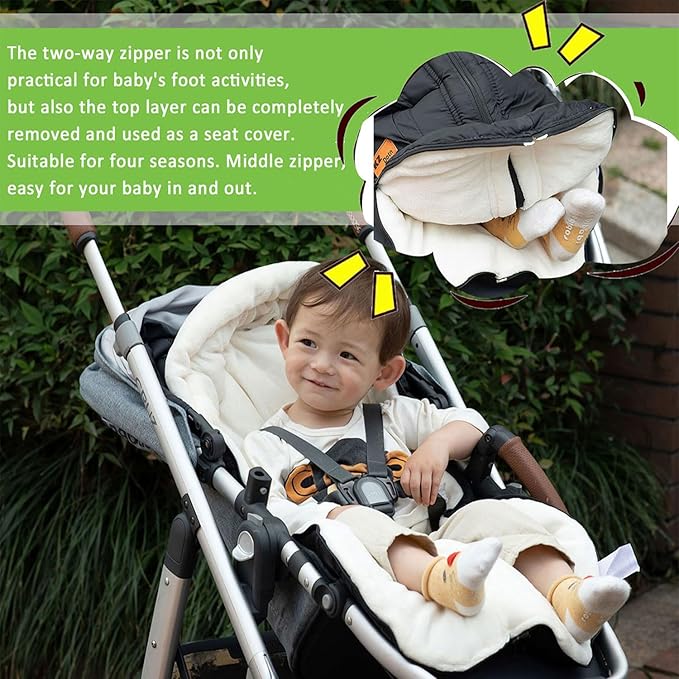 Weatherproof Winter Footmuff for Stroller Toddler, Univerisal Footmuff Infant and Toddler, Outdoor Waterproof Winter Walks Baby Stroller Bunting Bag/Sleeping Sack