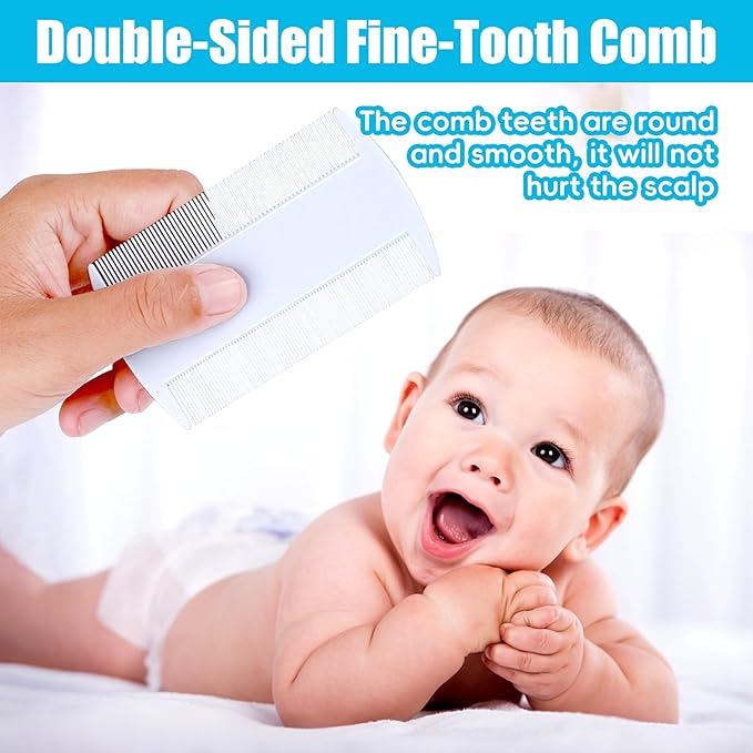 Cradle Cap Brush for Babies, 5Pcs Cradle Cap Treatment Set with Soft Bristle Brushes Silicone Scrubber Fine-Tooth Comb for Newborn Bathing Essentials Baby Brush and Comb Set (White)