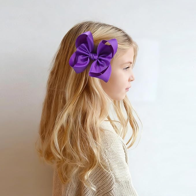 Oaoleer 20PCS 3 Inch Hair Bows for Girls Grosgrain Ribbon Toddler Hair Accessories with Alligator Clips for Toddlers Baby Girls Kids Teens in Pairs