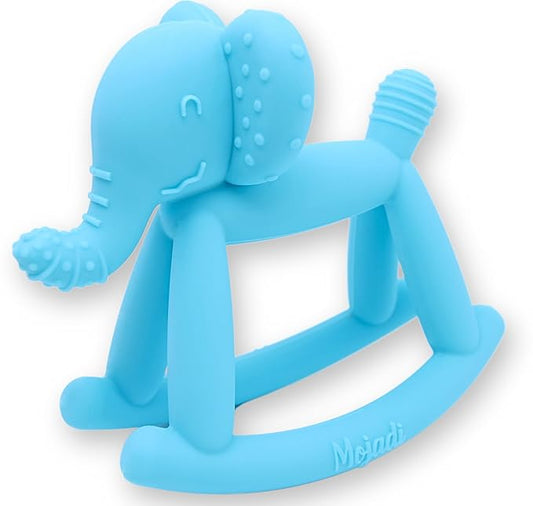 ELPHY Baby Teething Toys 0-18 Months - Silicone Teether for Teething Relief, BPA-Free Teethers for Babies 3-6 Months, 6-12 Months, Infant Teething Pacifier with Clip, Elephant Chew Toy.