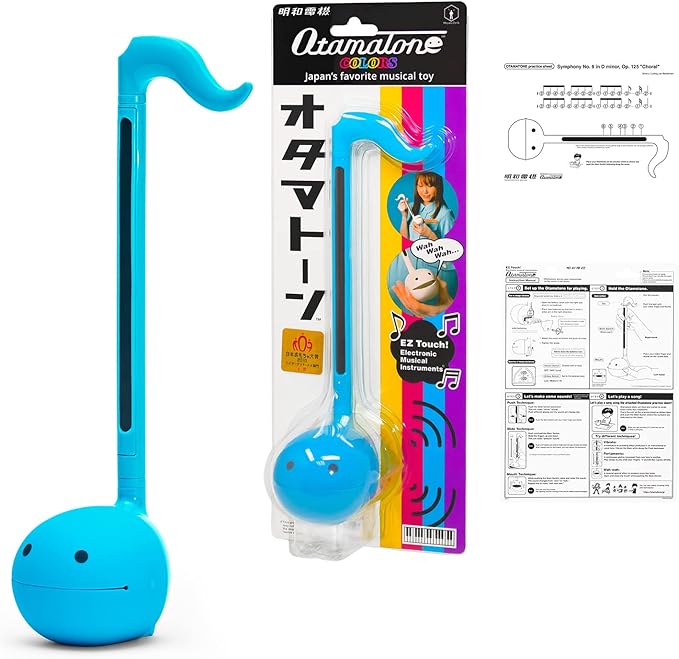Otamatone Blue + White Electronic Musical Instrument Portable Synthesizer Collector's Set Deluxe + Regular 2 Pc Set
