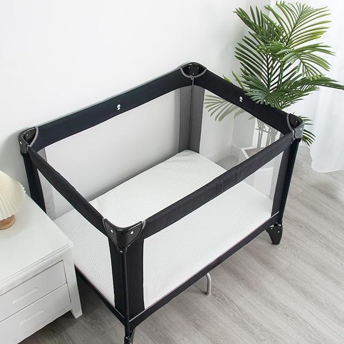 Pack and Play Mattress 38" x 26" x 1", Pack N Play Mattress Topper Pad with Removable and Washable Cover, Waterproof Playard Pad for Baby & Toddlers