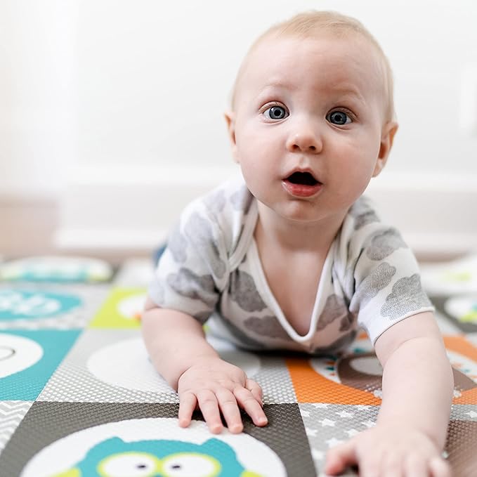 bblüv - Mülti - Soft, Reversible and Safe Playmat - Water Resistant, Indoor and Outdoor Use (Tiles)