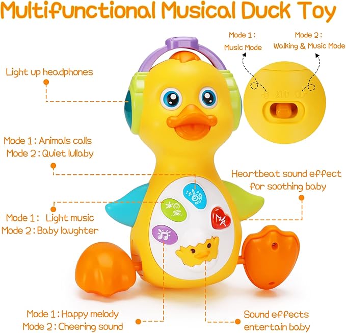 Tsomtto Baby Musical Crawling Toys 0-3-6-12 Months