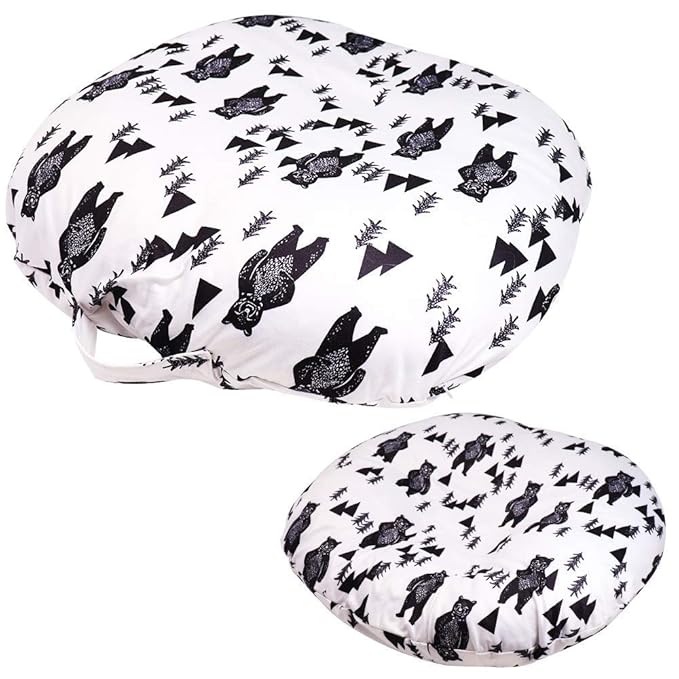 Baby Lounger Cover, Bear Newborn Lounger Cover for Boys, Snugly Fit Infant Lounger for Baby, Infant Removable Slipcover, Animal Breathable & Reusable (Lounger Pillow Not Included)