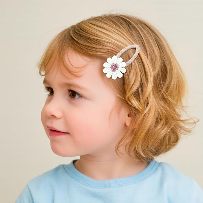 5 Pcs Baby Hair Clips, Snap Toddler Hair Clips for Girls - Gentle Snap Clip Hair Accessories for Infants & Toddlers