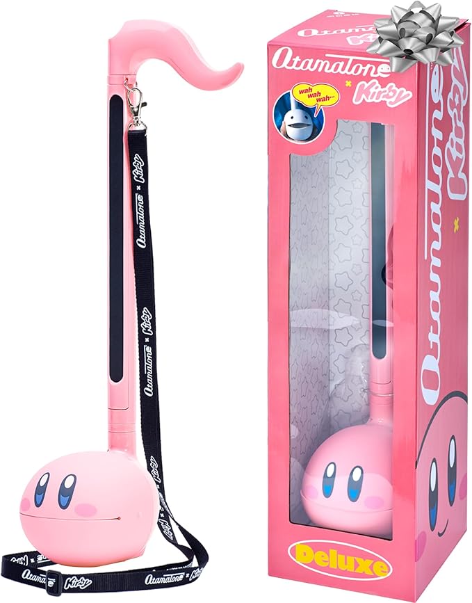 Otamatone Deluxe Japanese Musical Instrument Portable Music Synthesizer from Japan by Maywa Denki Studio Award Winning, Educational Fun Gift for Teens & Adults - Kirby (English Manual)