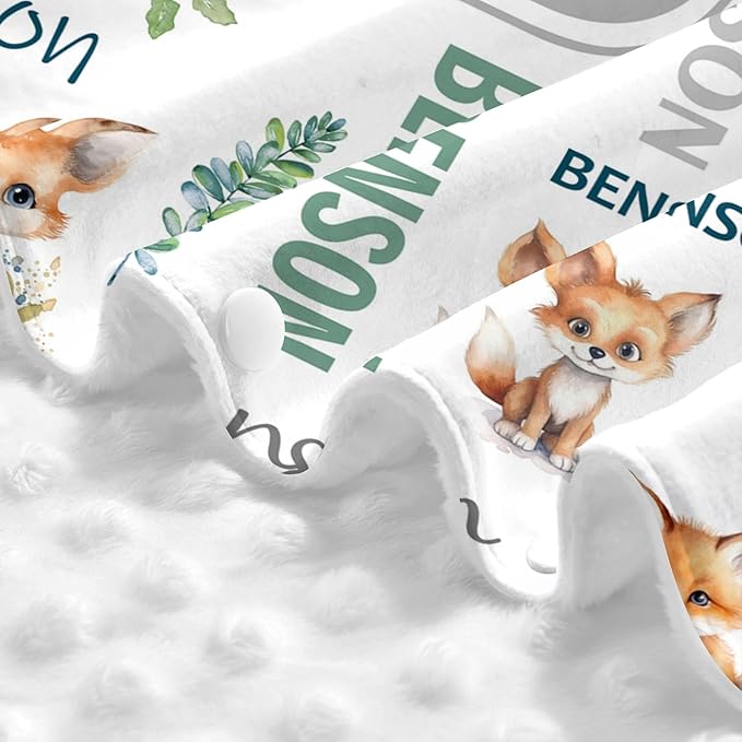 Personalized Winter Car Seat Covers for Babies with Name Fox Minky Baby Car Seat Cover for Boys Girls Custom Infant Carseat Covers Baby Blanket Nursing Cover Breastfeeding Scarf