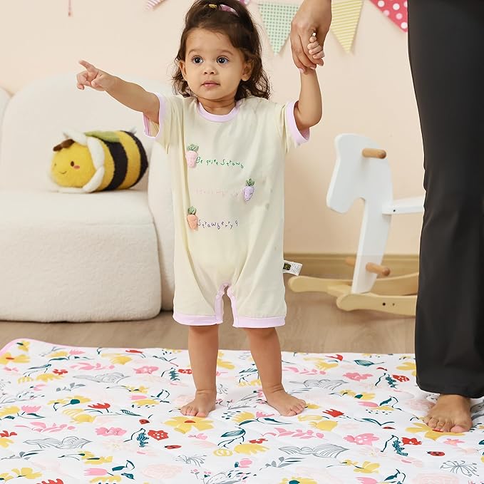 Baby Play Mat, Extra Large&Thick Baby Mat for Floor, Foldable Padded Floor Mat for Baby