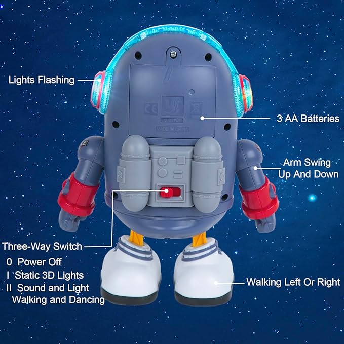 Baby Toys, Electric Space Duck, Electric Music Toy,Electric Toys with Lights and Sounds, Moving Walking Dancing Toys for Toddler (Space Duck)