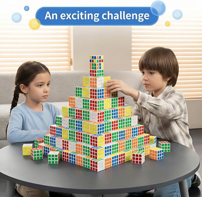 36 Pack Mini Speed Cube Puzzle Party Favors for Kids - 1.18" Smooth Corner Cut 3x3 Brain Teasers for Classroom Prizes, End of Year Student Gifts, Treasure Box Toys & Road Trip Travel Game