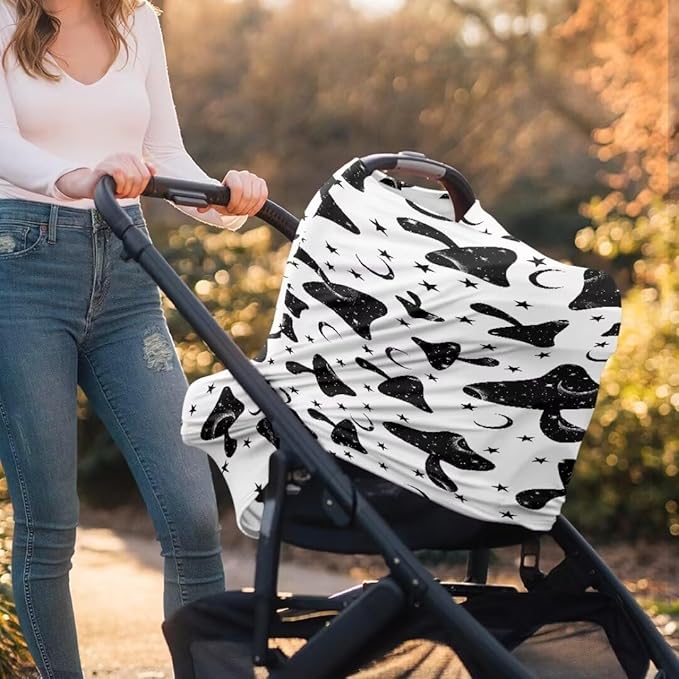 Coldinair Mushroom Multifunctional Nursing Cover Multi Use Cover for Baby Car Seat Canopy Shopping Cart Cover,Stroller Cover