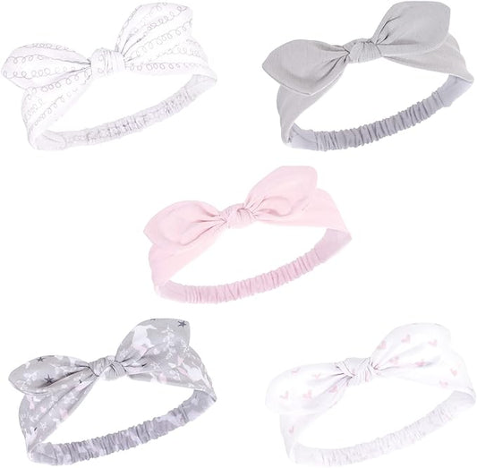 Hudson Baby Cotton and Synthetic Headbands, Size 0-24 Months