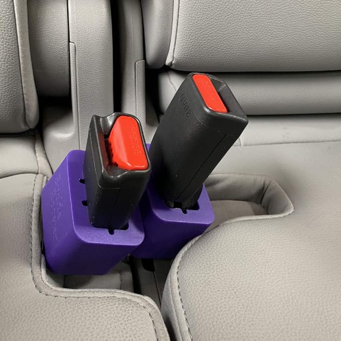 Silicone BPA-Free Buckle Booster for Rear Seat Belts - Uprights Your Second Row Receptacle for Easy Reach - No More Floppy Buckle (2)