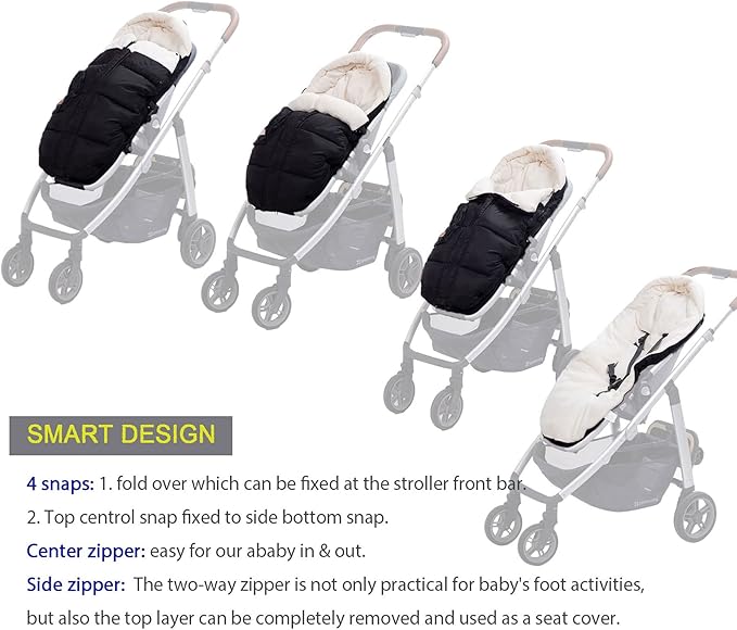 Weatherproof Winter Footmuff for Stroller Toddler, Univerisal Footmuff Infant and Toddler, Outdoor Waterproof Winter Walks Baby Stroller Bunting Bag/Sleeping Sack
