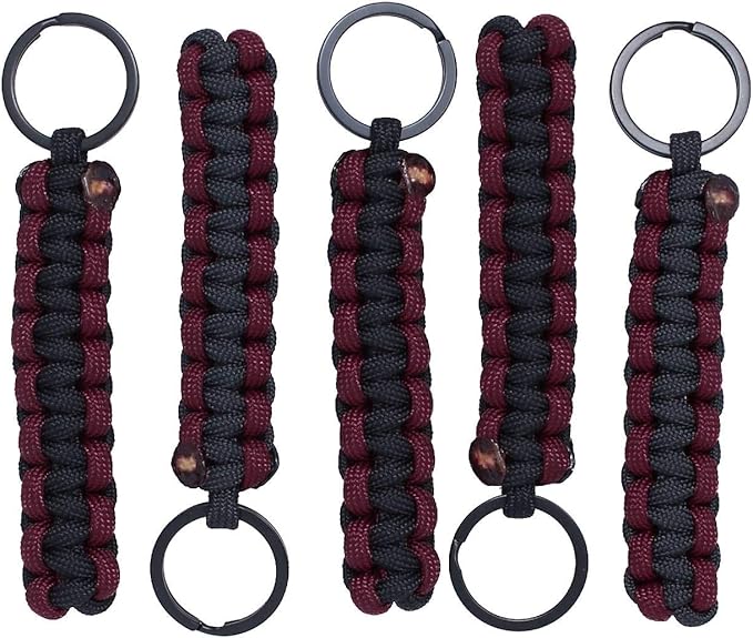 BubbasGarageTv - Large Heavy Duty Paracord Zipper Pulls (Maroon)