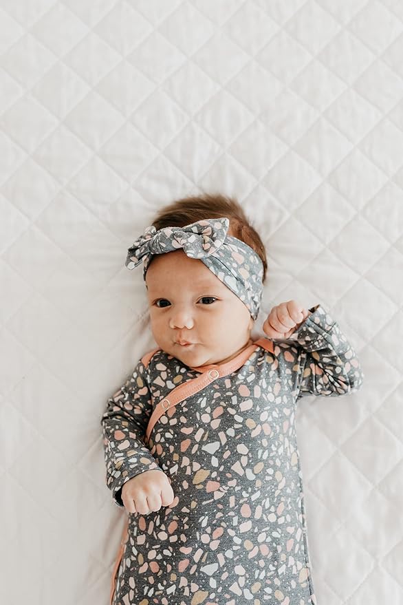 Copper Pearl Baby Bows: Stylish Headbands for Baby Girls, Premium Soft and Stretchy Baby Headbands, Perfect for Newborns, Trendy Designs - Gemini