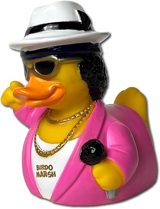 CelebriDucks - Birdo Marsh - 24K Mallard - Floating Rubber Ducks - Collectible Bath Toy Gift for Kids & Adults of All Ages