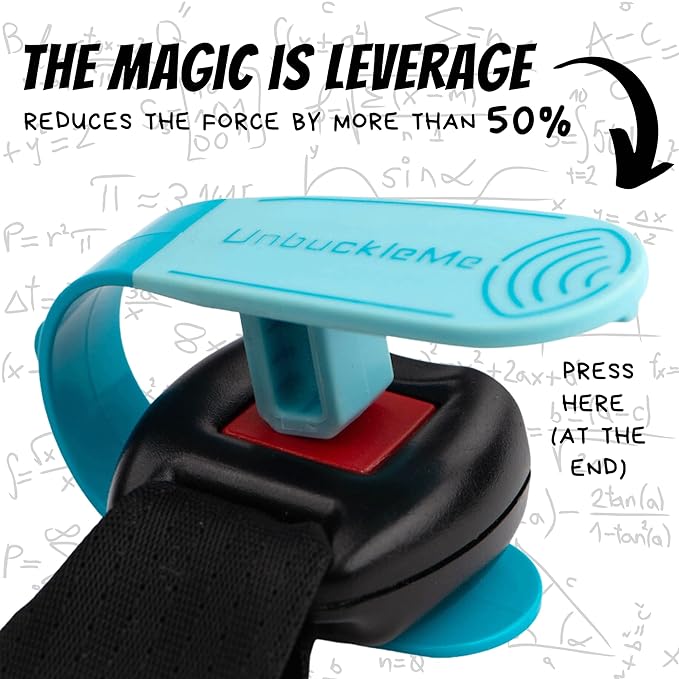 UnbuckleMe Car Seat Buckle Release Tool - Lime Green & Blue 2 Pack - Buy one for Each Car or Give One to a Friend