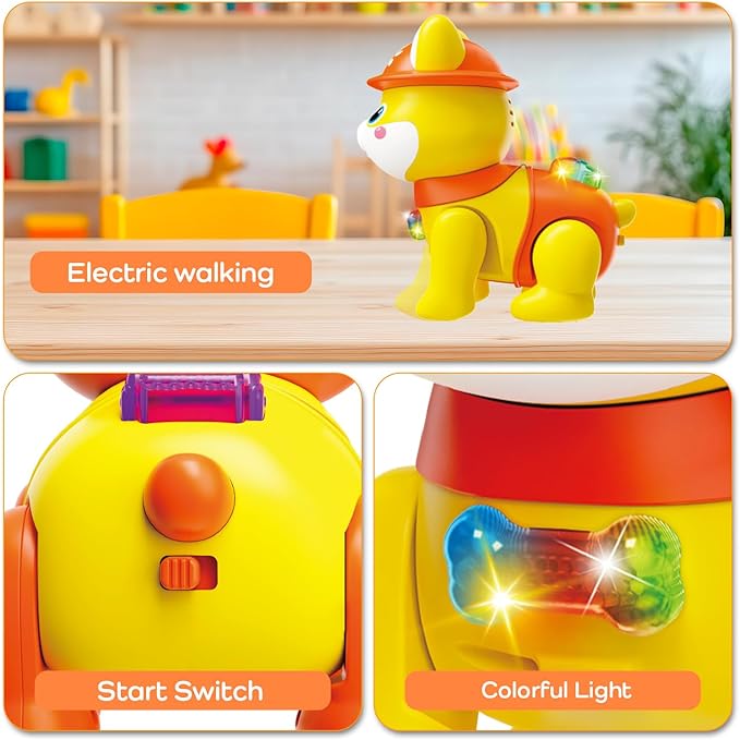 Crawling Baby Toys, Fun Tummy Time Toy for Toddlers with Music and Light, Interactive Walking Moving Sensory Toys for Infant Baby Girls and Boys, Birthday Gifts for Kids Boy Girl 3 4 5 6 7 8 Years