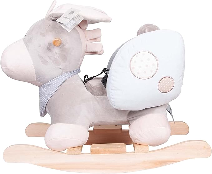 Nattou Rocking Horse Animal for Children, Cappuccino The Donkey, 10-36 Months, 62 x 32 x 50 cm, Beige, 211505