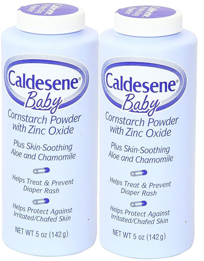 Caldesene Baby Cornstarch Powder With Zinc Oxide 5 oz (Pack of 2)