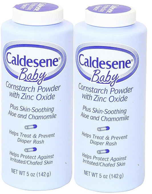 Caldesene Baby Cornstarch Powder With Zinc Oxide 5 oz (Pack of 2)