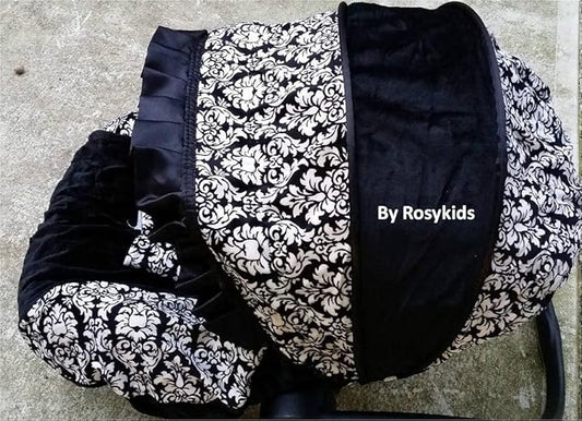 Rosy Kids Infant Carseat Canopy Cover 3 Pc Whole Caboodle Baby Car Seat Cover Kit Cotton C080100