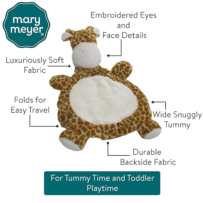 Mary Meyer Bestever Baby Mat Cushioned Tummy Time Floor Play Mats for Babies and Toddlers, 31 x 23-Inches, Giraffe