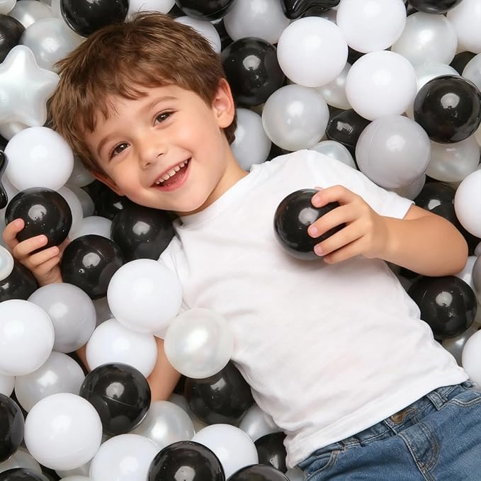 GOGOSO Ball Pit Balls,Plastics Balls for Ball Pit, Stars Hearts Shape for PastelBall for Toddlers Kids