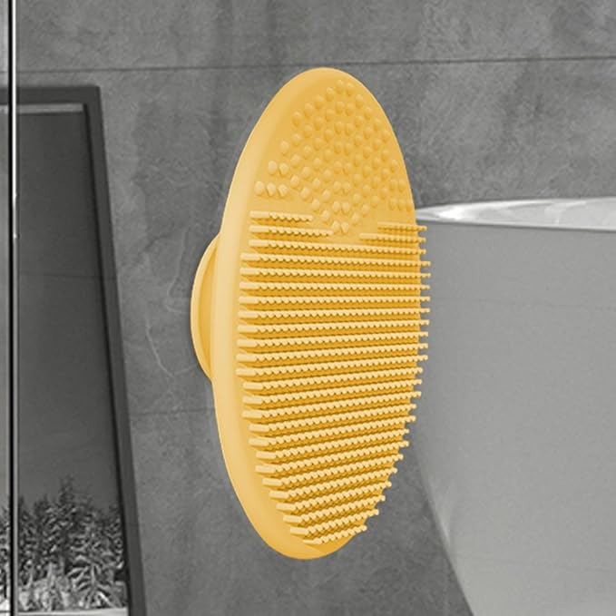 Generic Baby Scalp Brush - Silicone Hair Scrubber & Scalp Massager Comb for Newborns & Babies - Cradle Cap Bath Brush, Yellow