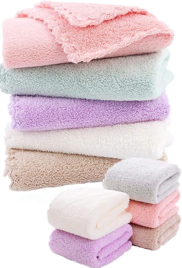 15 Pack 12''x12'' Absorbent Microfiber Baby Washcloths Soft Fleece Wash Clothes Face Towels for Baby,Newborns,Infants,Toddlers,Kids,Baby Face Towel Bath Wipes