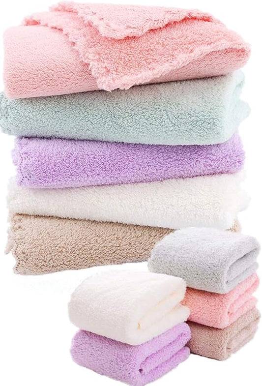 15 Pack 12''x12'' Absorbent Microfiber Baby Washcloths Soft Fleece Wash Clothes Face Towels for Baby,Newborns,Infants,Toddlers,Kids,Baby Face Towel Bath Wipes