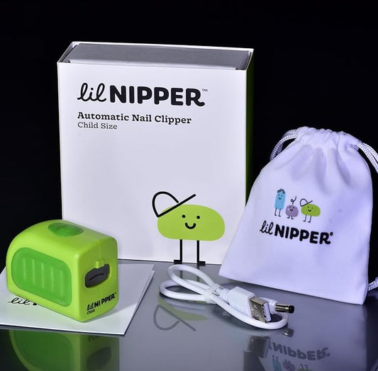 Lil Nipper Electric Nail Trimmer for Kids | Safe Automatic Clipper Ages 5-13 | Child Size with Catcher | Sensory-Friendly Nail Care
