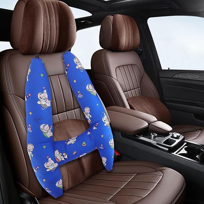 Generic Kids Car Seat Head Support H Shape Kids Neck Pillow - Kid Car Sleeping Head Support, 28x22in Car Travel Pillow with Headrest for Kids and Adults for Head, Neck, Arm Supports