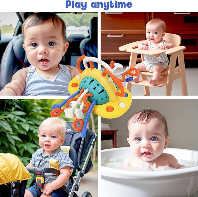 Baby Toys Silicone Suction Cup Toy for 6-12 Months High Chair Toddler Sensory Toys for 1 Year Baby Montessori Toy