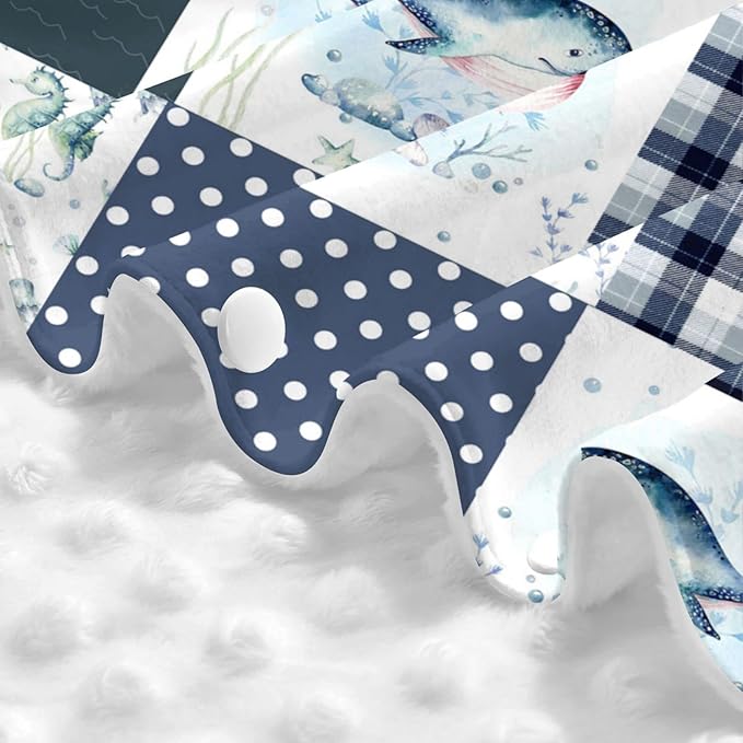 Personalized Whale Sea Life Baby Car Seat Canopy for Babies with Name, Custom Car Seat Covers for Boys Girls, Opening Minky Nursing Breastfeeding Cover Infant Carseat Canopies for Newborn