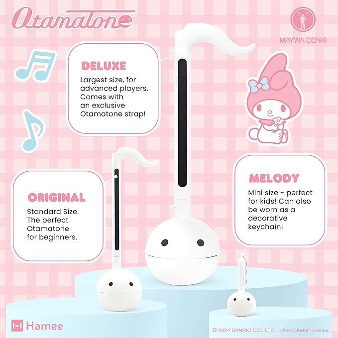 Otamatone Sanrio My Melody Electronic Portable Music Instrument / Synthesizer Toy from Japan by Maywa Denki (Officially Licensed Hello Kitty and Friends) [English Instructions]