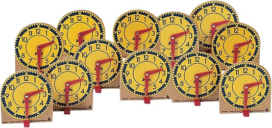 Judy Instructo Mini-Clocks - 4 1/8 x 4 inches - Set of 12, Size 6
