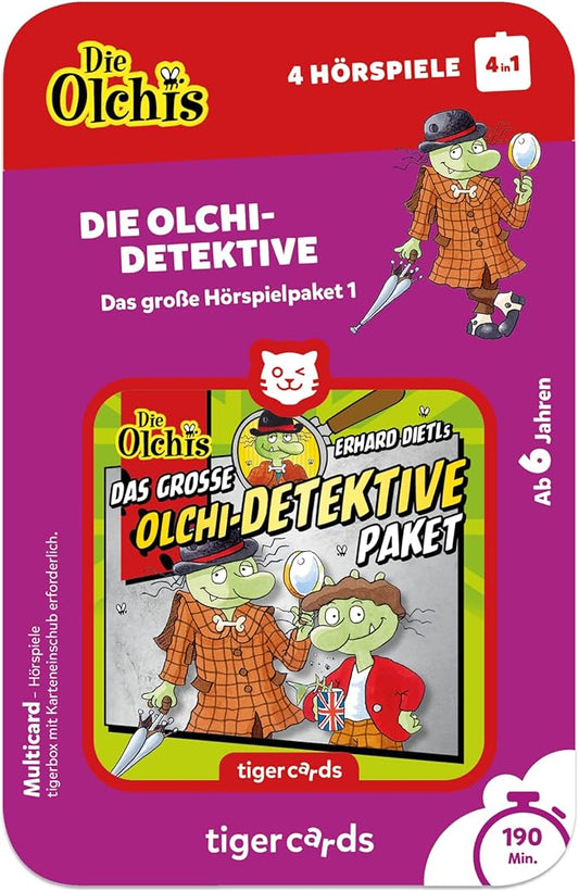 tigermedia tigercard Die Olchis Detective Audio Play Adventure Tiger Box WiFi Player Hearing Box Gift Christening School Birthday Girls Boys Kids